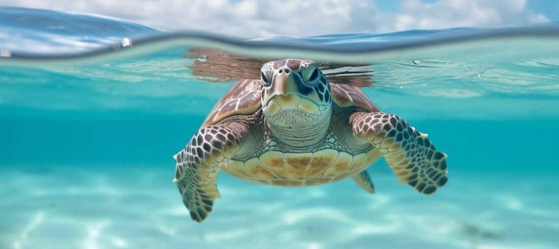 Tauchen Hurghada – Meeresschildkröte im Roten Meer